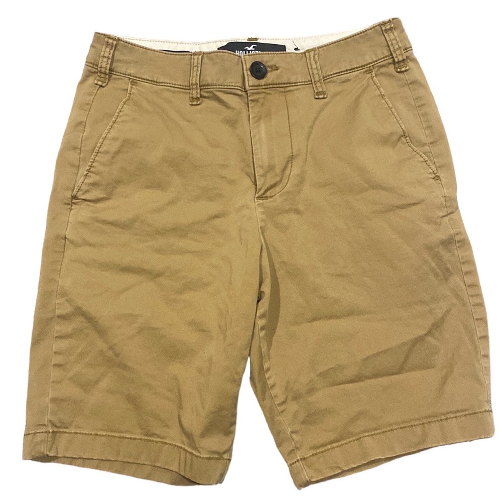 Hollister Flat Front Chino Style Shorts 26” waist 9” long